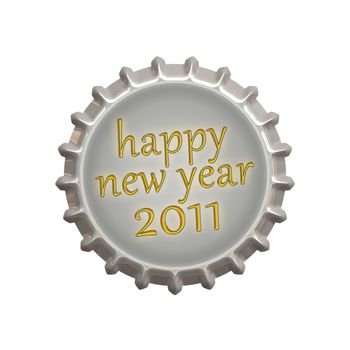 a nice new year 2011 bottle cap