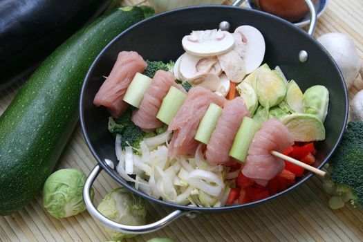 Meat and vegetables