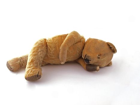 1950 teddy bear having a lay down.