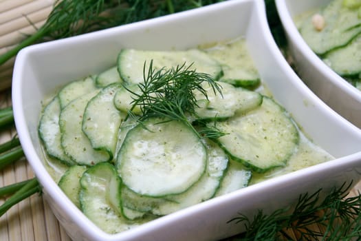 fresh salad of cucumbers