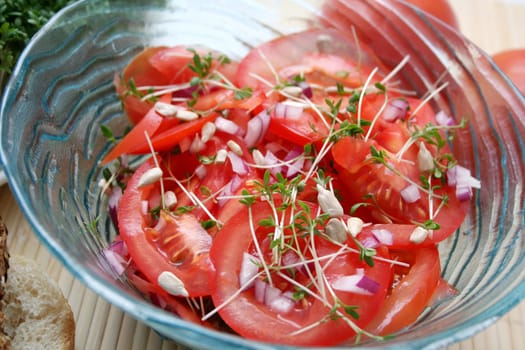 fresh salad of tomatoes