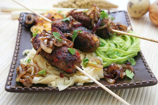 Meat and pasta