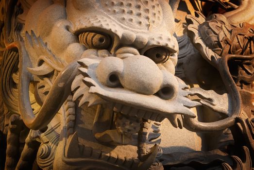 It is a stong carving of Taiwan. The stone dragon was carved in pillars.