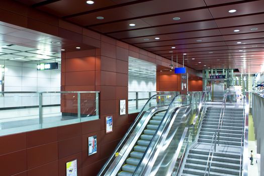 Modern stairs in a building 