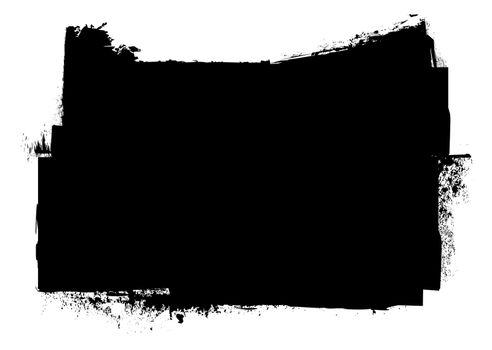 Black and white grunge ink splat banner concept with copyspace