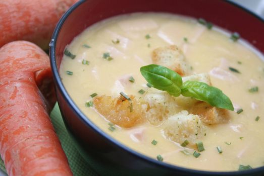fresh soup of beans