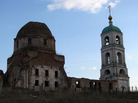 Temple; a chapel, ruins, church, a temple, a structure