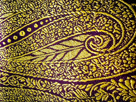 Detailed floral design on a indian saree/sari
