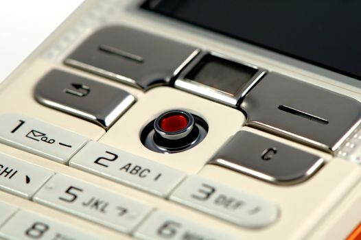 The close up shot of mobile keypad