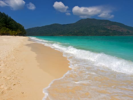 Boat on a tropical beach