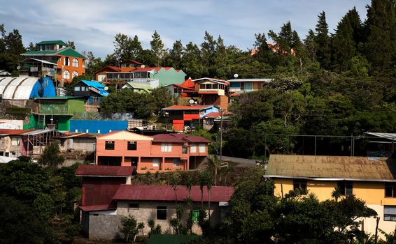 Buildings on a hillside in Santa Elena Costa Rica