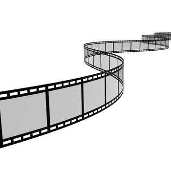 High quality filmstrip 3D render. Great for cinema concept. 