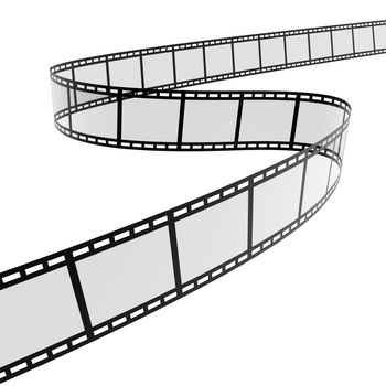 High quality filmstrip 3D render. Great for cinema concept. 