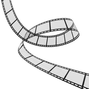 High quality filmstrip 3D render. Great for cinema concept. 