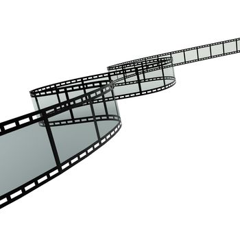 High quality filmstrip 3D render. Great for cinema concept. 