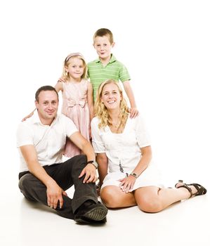 Family isolated on white background