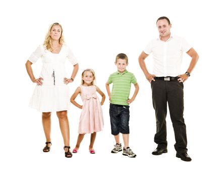 Family isolated on white background