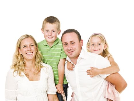 Family isolated on white background