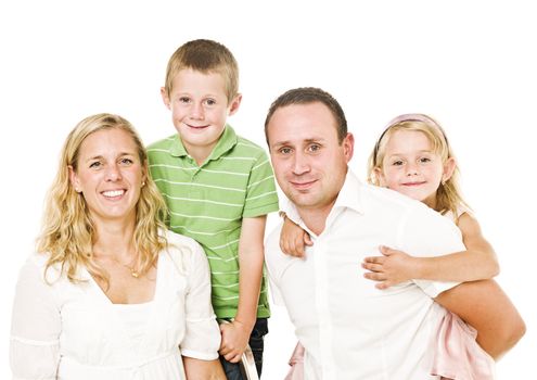 Family isolated on white background