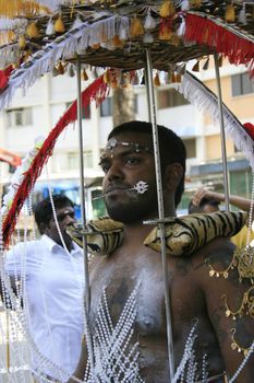 Thaipusam One of the annual attractive even in Singapore. Carry Kavadi is the best offering in Thaipusam 2009.