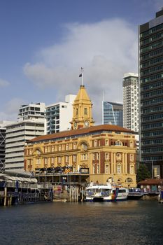 Ferry Building, Auckland Harbour, North Island, New Zealand.