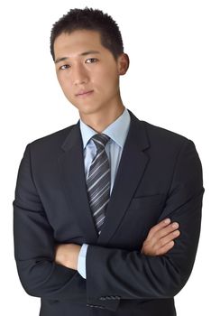 Success young businessman of Asian with confident face.