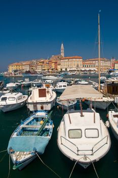 Old coastal city Rovinj in Croatia.