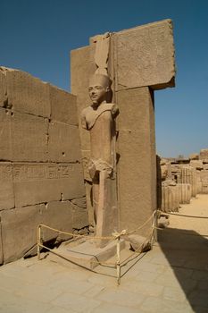 Statue in Karnak temple, Luxor Egypt.