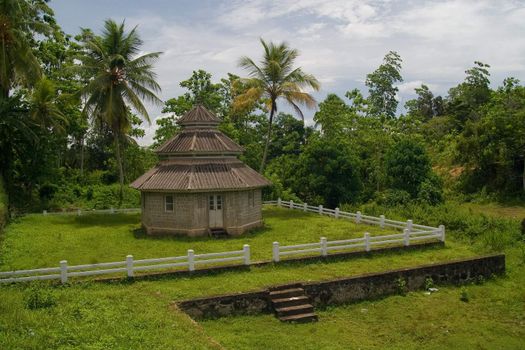 Small cottage in tropical forest, Srilanka.