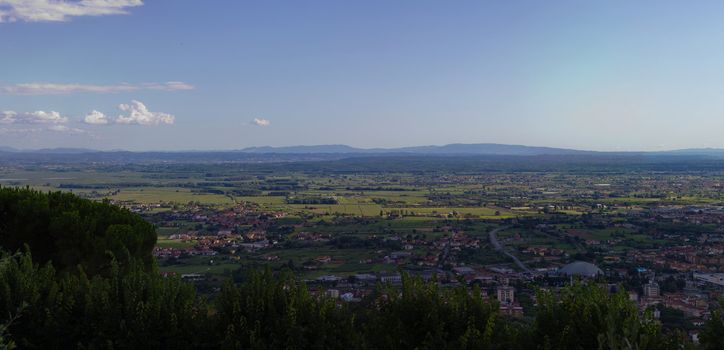 Panoramic view from Montecatini Alto in Tuscany / Italy