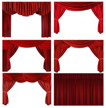 Theater Stage Drape Curtain Elements to Easily Extract and Design Your Own Background