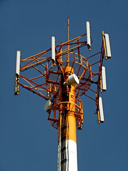 antenna tower in background sky