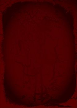 Grunge maroon background with worn border and weathered effect