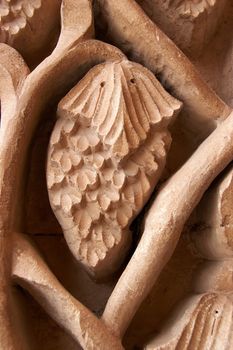 Carving on facade of Ishak Pasha Palace. It is an 18th century complex located near Mount Ararat in the Dogubayazit district of Agri province of Turkey.