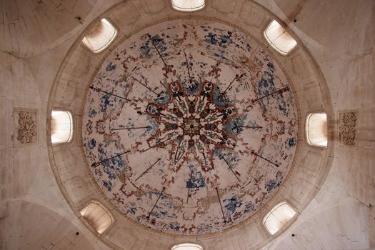 Mosque dome in Ishak Pasha Palace. It is an 18th century complex located near Mount Ararat in the Dogubayazit district of Agri province of Turkey.