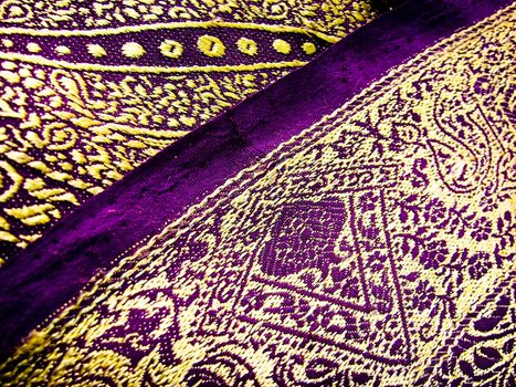 Yellow and purple sari/saree a traditional outfit