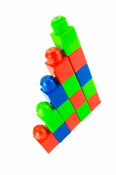 Building blocks isolated against a white background