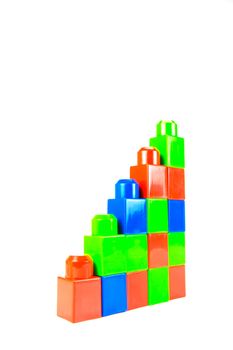 Building blocks isolated against a white background