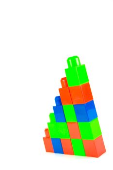 Building blocks isolated against a white background