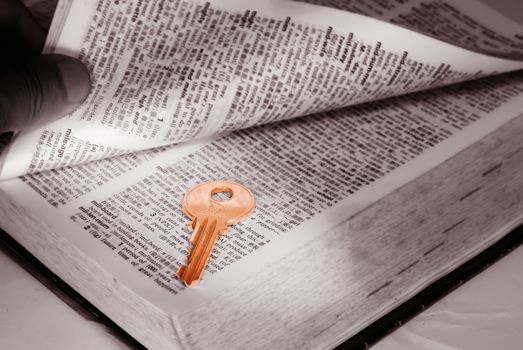 If you want to find the answer, just find keys from a book.