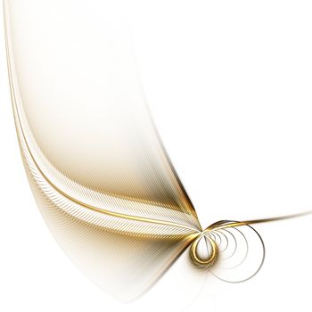 white background with stylized feather