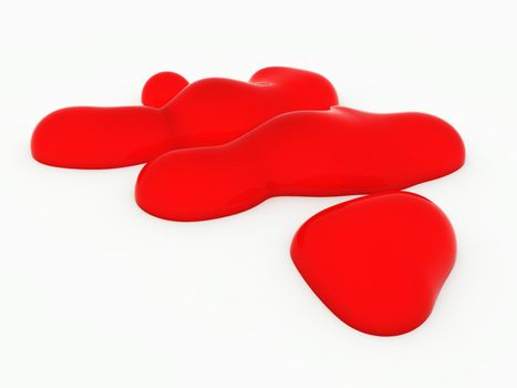 Drops of blood for medical or Halloween concepts.