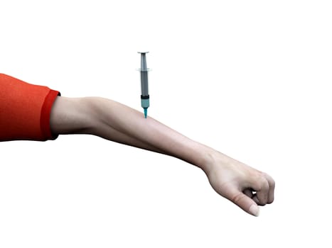 Depiction of drug addiction.