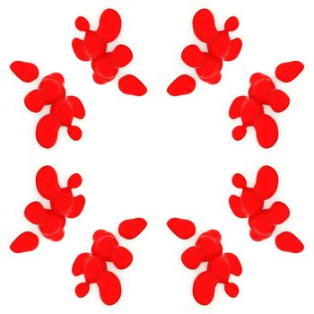 Seamless pattern of blood drops.