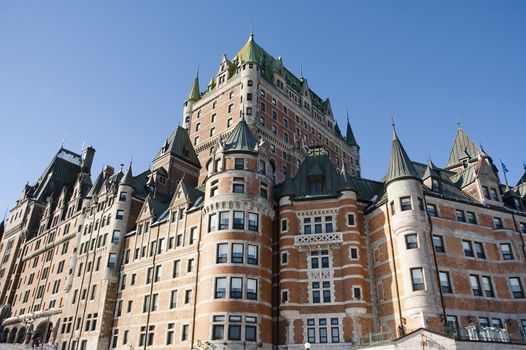 Chateau Frontenac castle in Quebec City Canada