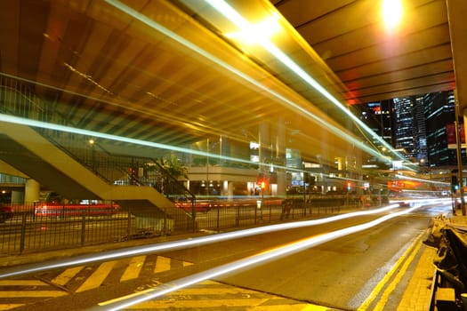 traffic in city at night