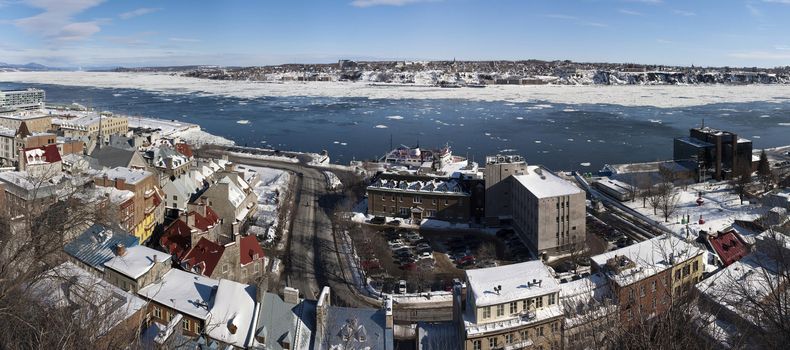 Panoramic view of Quebec City in Canada