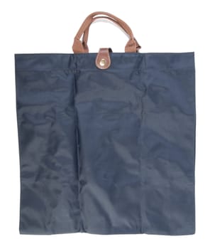 Blue shopping handbag. Isolated on white background