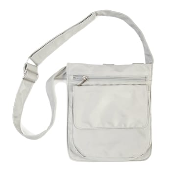 White female handbag. Isolated on white background