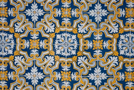 Detail of Portuguese glazed tiles.